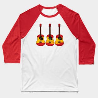 Acoustic Guitar Spanish Flag Guitarist Musician Spain Baseball T-Shirt